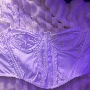 Elegant White Lace Corset top